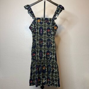 Agua Bendita x Target Dainty Floral Tile Print Flutter Sleeve Mini Dress Size S